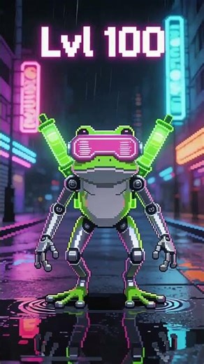 Frog evolution from pond amphibian to galactic deity #frogevolution #aiart #fantasy