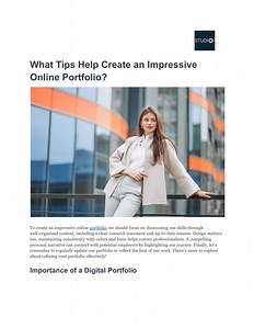 What Tips Help Create an Impressive Online Portfolio_ - SlideServe