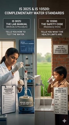 Standards for Water parameters IS 3025 & IS 10050