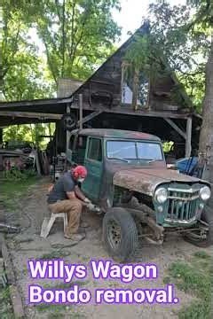 Willys Wagon Restoration. Bondo removal. #willysjeep #jeep #jeeplife