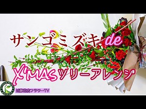 有田の花屋動画〜サンゴミズキでクリスマスツリー風オリジナルアレンジメント編〜