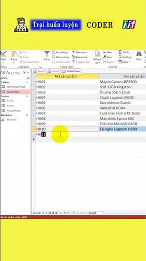Bài tập Sự kiện Activate Form VBA - Học MS Access nâng cao