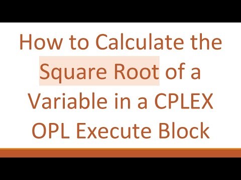 How to Calculate the Square Root of a Variable in a CPLEX OPL Execute Block