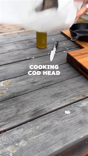 Beautiful cod head. An overlooked gem from the fish. Learn how to prepare it yourself via link in bio! ✌️ | Niklas Ekstedt