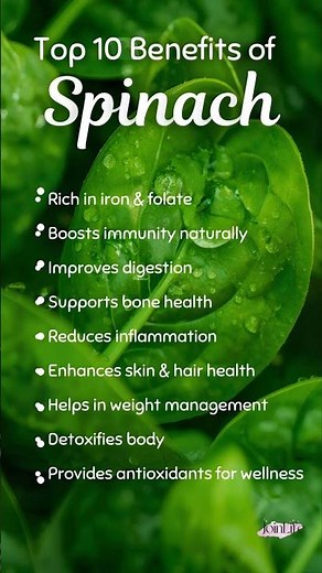 Top 10 Benefits of Spinach | Spinach Benefits Shorts