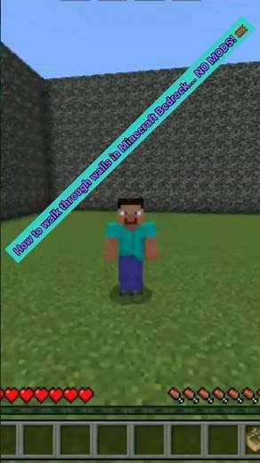 How to WALK THROUGH WALLS in Bedrock 1.21! (No Mods) 🧱🤫 #Shorts #Minecraft