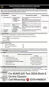 *National University of Medical Sciences (NUMS)* *NUMS Islamabad |...