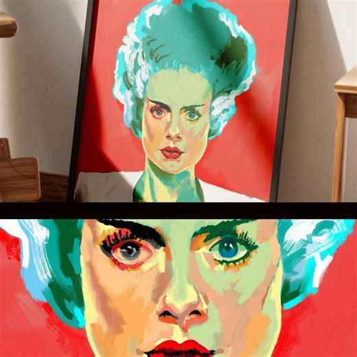 Elsa Lanchester, Bride of Frankenstein Original Painting (digital Download) - Etsy Canada