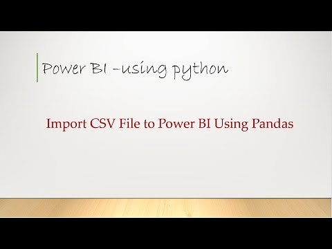 Import csv file to Power BI Using Pandas