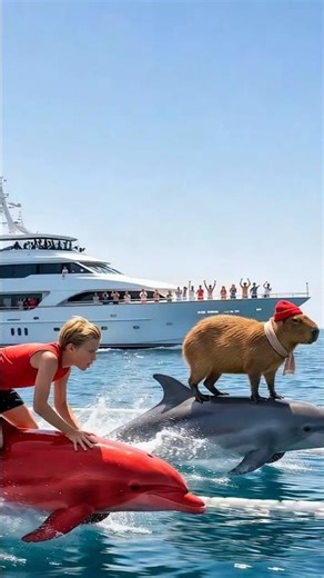 Alex’s Dolphin Sabotage Fails — Cappy Wins the Race #capybara