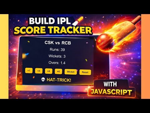 JavaScript Project: IPL Score Tracker