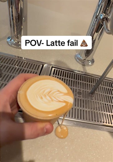 POV- Latte fail 💩 #coffee #fail #coffeetok #cafe #barista | coffeetok