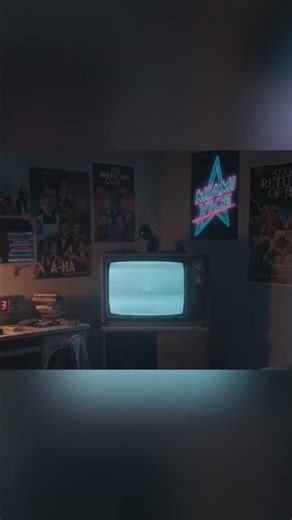 Retro Room Vibes: Old TV Static & Movie Poster Magic! #shorts