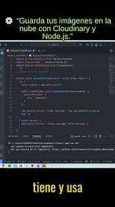 30K views · 605 reactions | ⚙️ “Guarda tus imágenes en la nube con Cloudinary y Node.js.” #programacionweb #desarrolloweb #programadoresweb #nodejs #ReactJS | Progamacion web, | Facebook