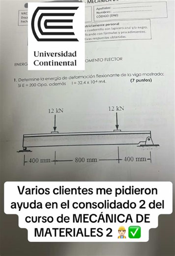 Mecánica de Materiales 2: Consolidado 2 y Energía de Deformación