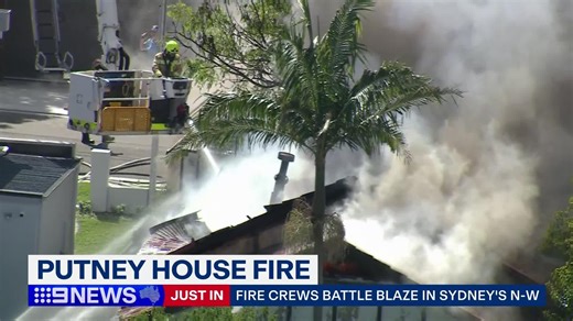 14K views · 114 reactions | JUST IN: Multiple fire crews are fighting a house fire in Putney. #9News | 9 News Sydney | Facebook