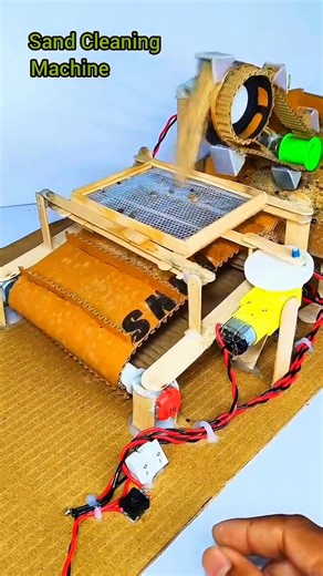 sand cleaning machine #science #project #foryoupage #fyp #experiment #diy #machine