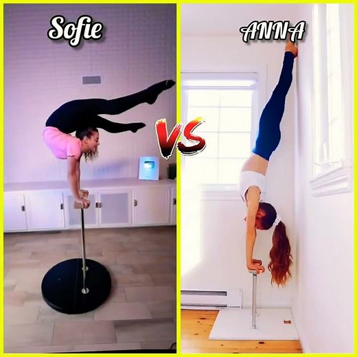 Sofie Dossi V.S Anna Mcnulty Tiktok Handstand Challenge