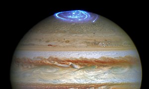 Hubble photographs Jupiter's dramatic auroras