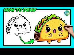 How to Draw Cute TACO ! Step-by-Step