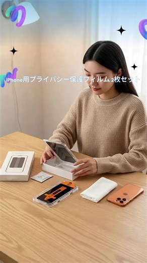 iPhone対応 プライバシー保護フィルムセット、自動でほこり除去、気泡ゼロ施工、9H強化ガラススクリーンプロテクター #ipad #ホワイトニングシート #ニキビ跡ケア #gadgets #iphoneケース紹介 #iphone保護フィルム #iphone16ケース #phonecases #iphone12 #プチプラコスメ紹介
