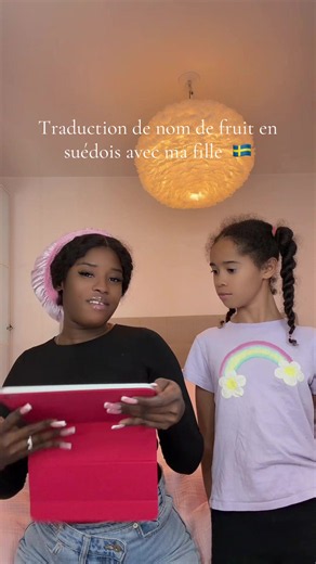Traduction de noms de fruits en suédois avec ma fille