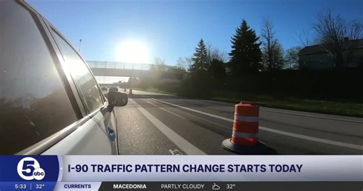 New traffic pattern starts along Interstate 90