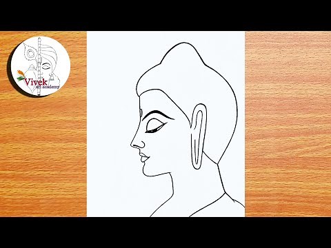 Lord Buddha Sketch Step by Step | Easy Drawing | Buddha Purnima Beautiful Drawing