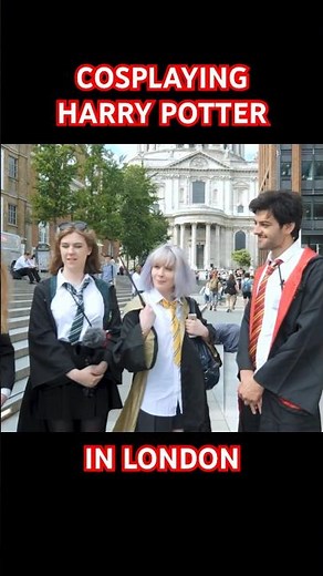 😮😮 COSPLAYING Harry Potter in CENTRAL LONDON 💂🪄 #shorts
