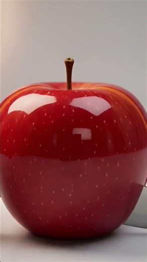 3d apple fruit cutting #smartphone #animation #fruit #cuttingart #apple