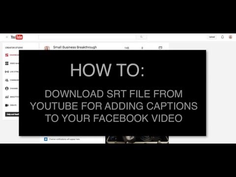 How To Download SRT File From Youtube