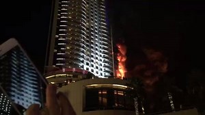 1.2K views · 9.6K shares | Watch: Fire at the Address Hotel outside the Dubai Mall Video by Dhes Handumon/Khaleej Times | Khaleej Times | Facebook
