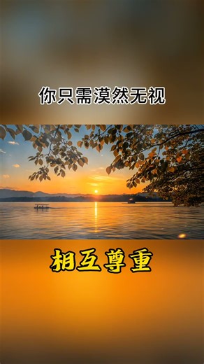 01650/一定要牢牢记住，当他人不懂得尊重你时，无需费尽口舌去沟通，也不必徒劳的尝试交流，更不要愤怒和难过，你只需漠然无视... #人生感悟 #人生智慧 #心灵感悟 #生活感悟 #正能量