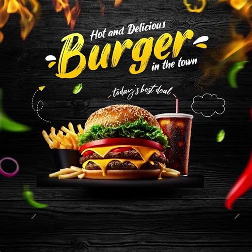 #motiongraphics Burger Ad Animation | Creative Food Motion Graphics
