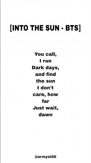 bts - into the sun (lyrics)