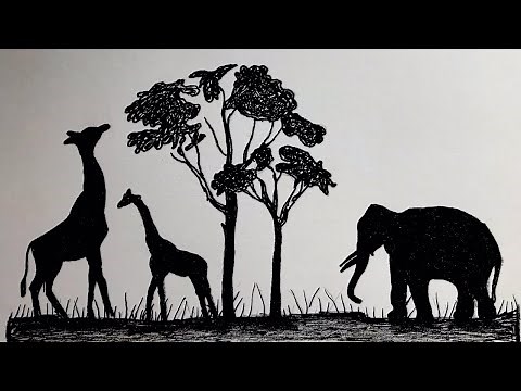 Silhouette Drawing Tutorial | Silhouette Drawing Step By Step