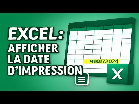 🖨️📅 Excel : Affichez la Date d’Impression Facilement !