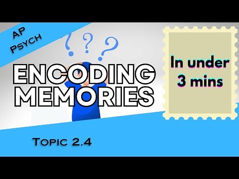 Encoding Memories in Under 3 mins (AP Psychology Unit 2 Topic 4) 2.4