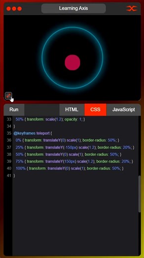 20K views · 308 reactions | Teleporting Shape Portal Animation #htmlforbeginner #HTMLstyles #htmlcourse #html #whatishtml #trendingreel #LearningAxis #webdevelopment #FrontendTips #WordPressExperts #trendingreel | Learning Axis | Facebook