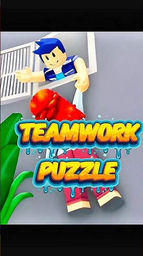 Teamwork puzzle 🧩 ( funny teaming ) 😭#roblox #robloxshorts