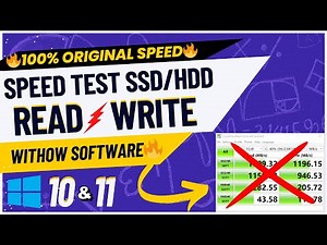 How to Check read and write speed of ssd in windows 10 & Windows 11| SSD Speed Test | HDD Speed Test