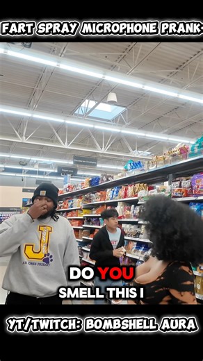 Fart Spray microphone prank 🤣🤢 full video on @BombshellAura #fartsprayprank