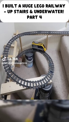 I Built a HUGE Lego Railway - Up Stairs & Underwater! Part 4 #lego #legofans #minifigures #sets #shots