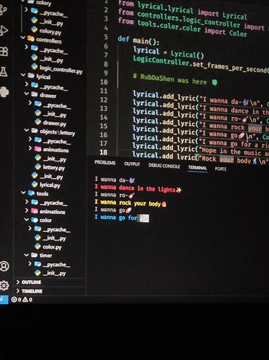 Rock That Body 🎧 #rock #python #vscode #rock #coding