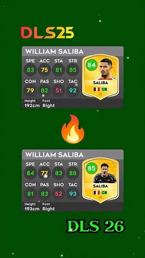 CENTRE BACK NEW RATINGS PLAYER UP & DOWN !! #dls26 #football #shorts