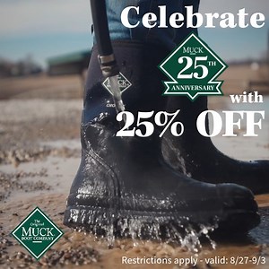 🌾 Perfect for the Farm, Built for the Outdoors! 🌾 Muck Boots have been a staple at Farm and Home Hardware for 25 years, and now you can get them for 25% OFF! Don’t miss out on this special Labor Day offer. Sale ends 9/3! #MuckBoots #25YearsStrong #FarmAndHomeHardware | Farm & Home Hardware