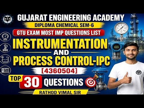 🚨GTU Diploma Chemical Sem-6 IPC (4360504) 💥Top 30 Most Important Question | Guaranteed Pass💯🔥#gtuimp