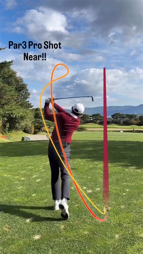 @ung_pro_ Pro Near Par3!Traced by shashot app @shashot.official #golfswing #골프스윙 #ゴルフスイング