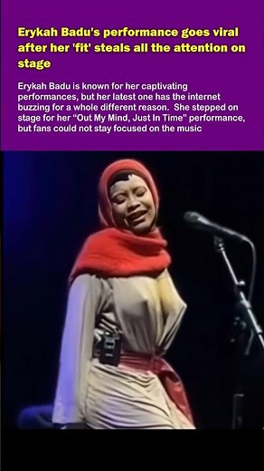 Erykah Badu's performance goes viral after her 'fit' steals all the attention on stage