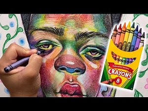 Making ART with only CRAYONS?!